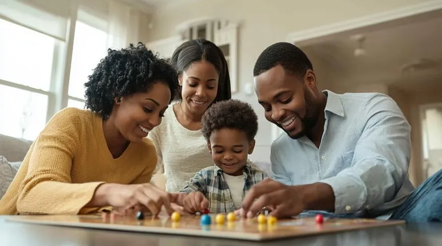 board games family playing Chile
